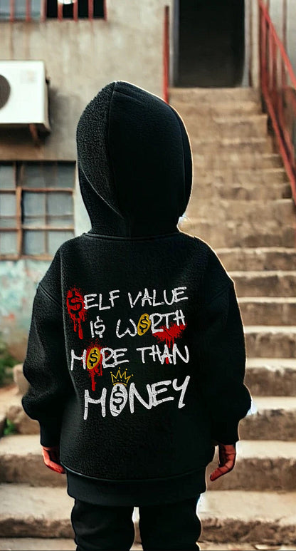 PRICELESS HOODIE FOR KIDS(BLACK)